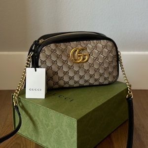 GG Marmount GG MATELASSÉ Bag Canvas Leather Camera BAG Crossbody